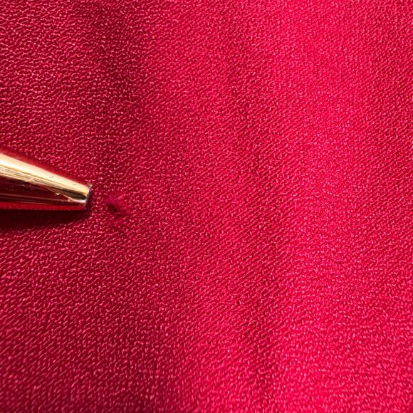 Vintage 80s Coldwater Creek Button Front Maxi Dress Red Long Sleeve USA made 14 - Picture 9 of 10